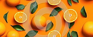 fresh orange seamless pattern background AI generated