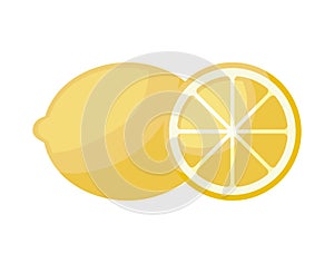 fresh orange with slice fruit isolated icon