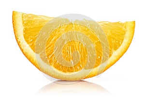 Fresh Orange slice isolated on white