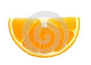Fresh orange slice isolated on white