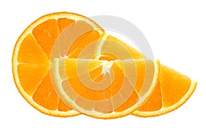 Fresh orange slice isolated on white