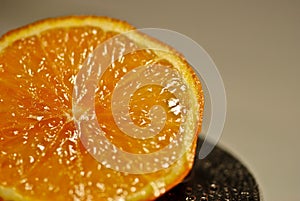 Fresh orange sliced