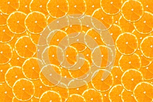 Fresh orange and slices background