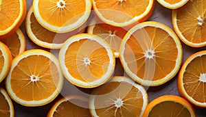 Fresh orange slices background. Healthy and tasty fruit. Juicy citrus. Natural product