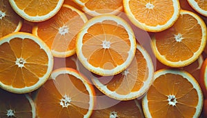 Fresh orange slices background. Healthy and tasty fruit. Juicy citrus. Natural product