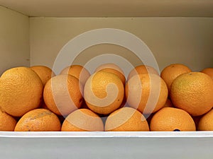 Fresh Oranges Fruit In The White Box