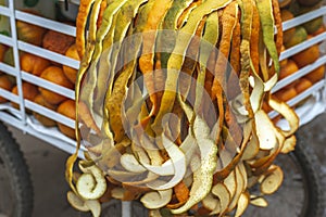 Fresh oranges peelings photo