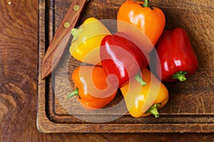 Fresh organic bell peppers