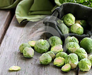 fresh organic brussels sprouts