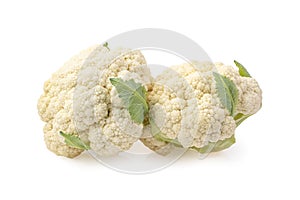 Fresh  organic cauliflower  on white background