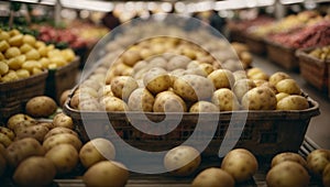 A fresh, organic farmers potatoes