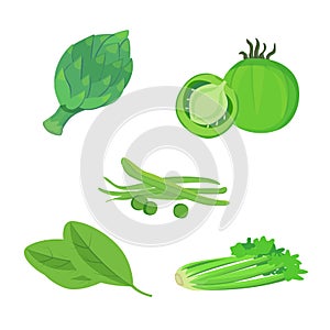 Fresh organic food vector set