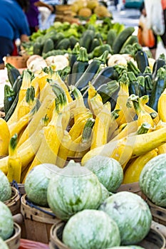 Fresh Organic Fruits and Vegetables at Farmers Market photo