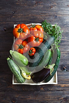 Fresh organic homegrown vegetables