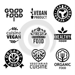 Fresh Organic Labels and Elements