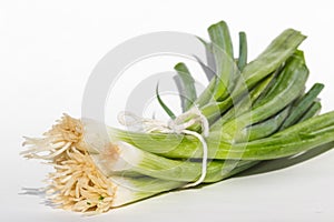 Fresh organic leeks