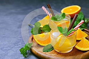 Fresh organic orange juice