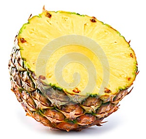 Fresh organic pineapple isolated clipping path