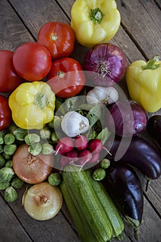 Fresh organic produce from the garden