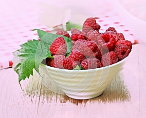 Fresh organic raspberry