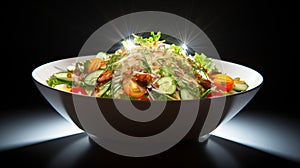 Fresh Organic Salad Bowl for Healthful Dieting generated by AI tool