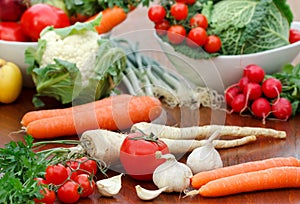 Fresh organic vegetables