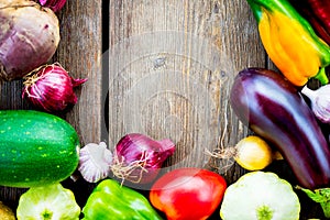 Fresh Organic Vegetables. Autumn Harvest Concept