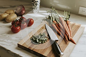 Fresh organic vegetables for dinner