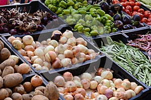 Fresh and organic vegetables at farmers market