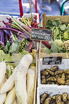 Fresh and organic vegetables at farmers market