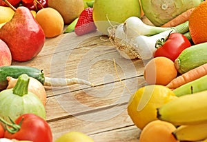 Fresh orginc fruits and vegetables