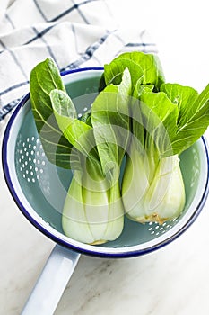 Fresh pak choi cabbage.