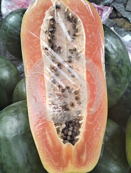 Fresh Papaya at Tradisional Market
