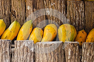 Fresh papayas