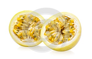 Fresh passionfruit isolated on white background
