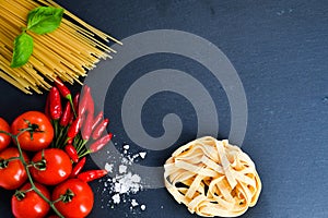 Fresh pasta ingredients