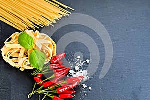 Fresh pasta ingredients