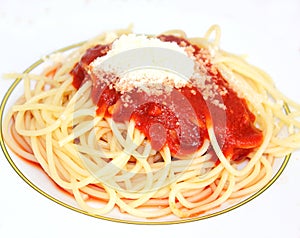 Fresh pasta with tomato-sauce