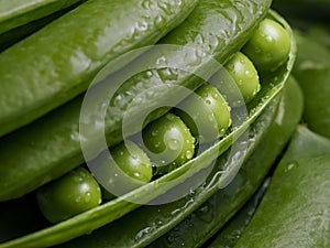 Fresh pea pod, closeup