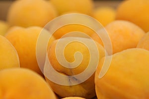 Fresh peach fruit with a shallow depth of field