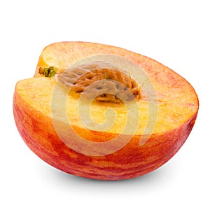 Fresh peach half