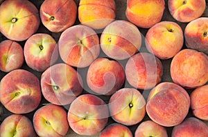 Fresh peach heap