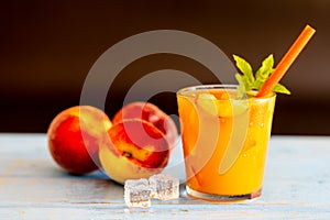 Fresh peach juice