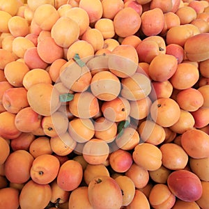 Fresh Peaches background  Nectarine  square image