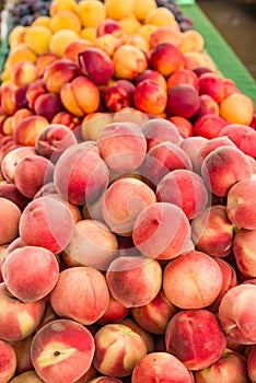 Fresh peaches at the market