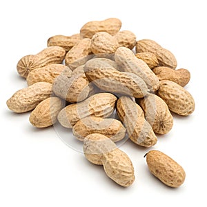 Peanuts isolated on white background
