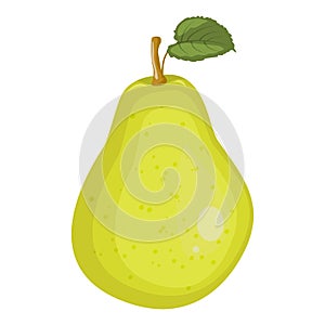 Fresh pear icon illustration. Green pear icon.