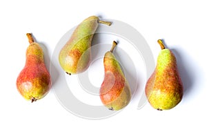 Fresh pears fruit isolated on white