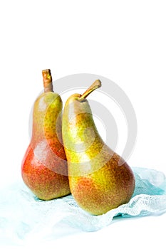 Fresh pears fruit isolated on white