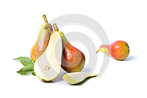 Fresh pears fruit isolated on white